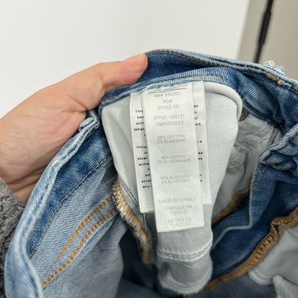 Good American Good Straight Jeans in Indigo033 Raw Hem - Picture 7 of 7